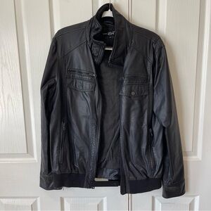 Kenneth Cole Black Leather Jacket